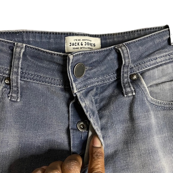 Jack & Jones Men's Slim Fit Button-Fly Denim Jeans - Picture 5 of 12